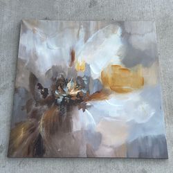 contemporary abstract floral piece titled "Petals Whisper"