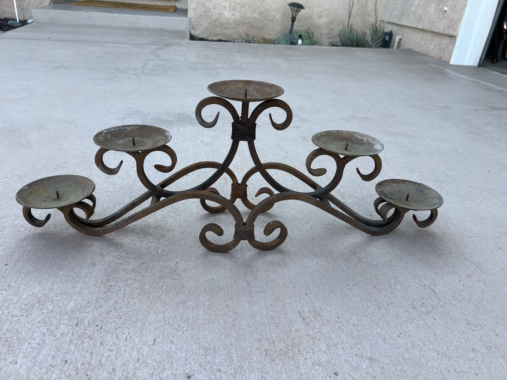 Rustic Iron Candle Holder