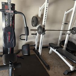 Marcy Cable Machine & Pro Series Fitness Weight Tower And Bench