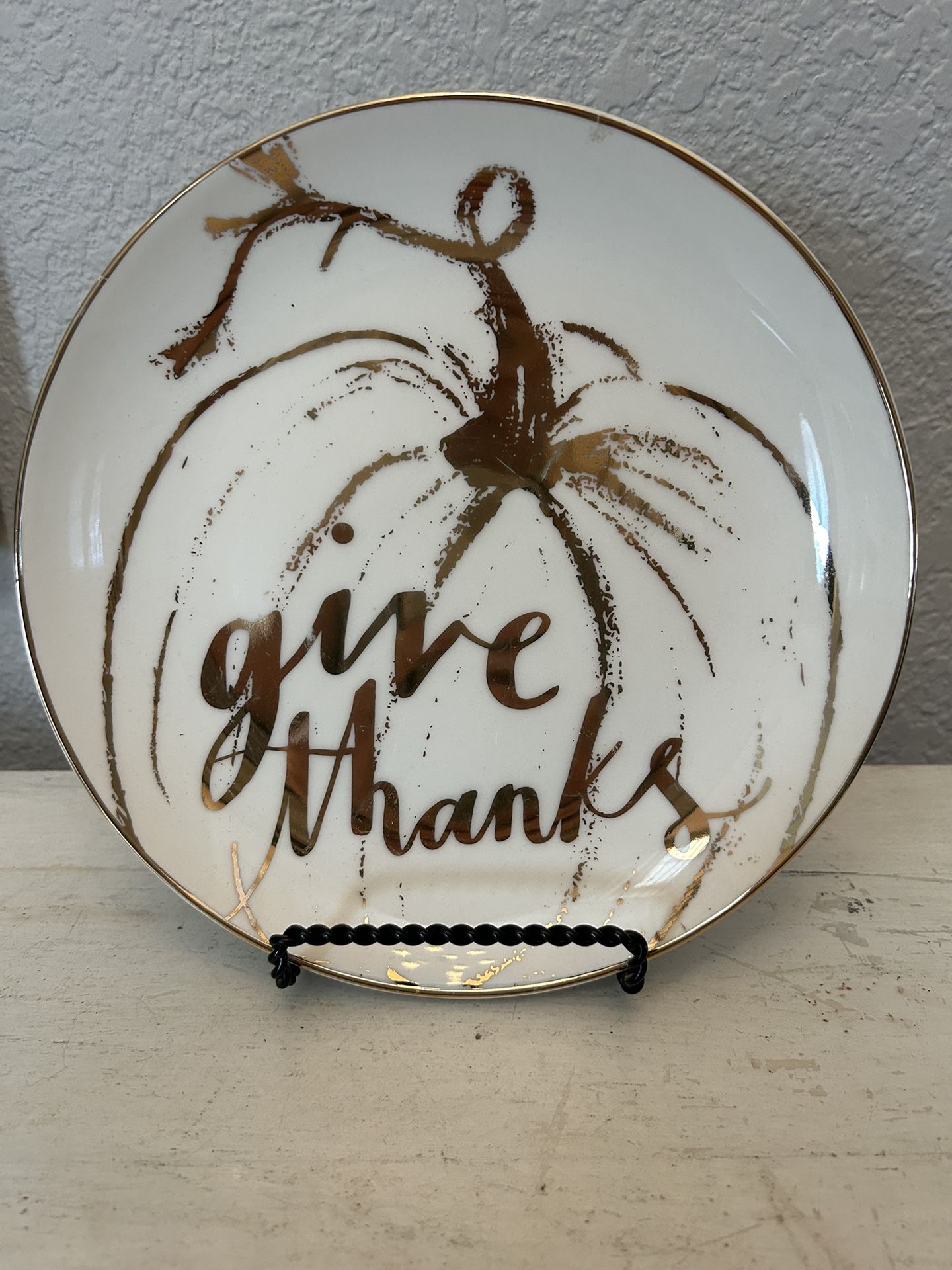 Ceramic “Give Thanks” Plate