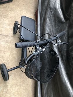 Black Knee Scooter with Basket
