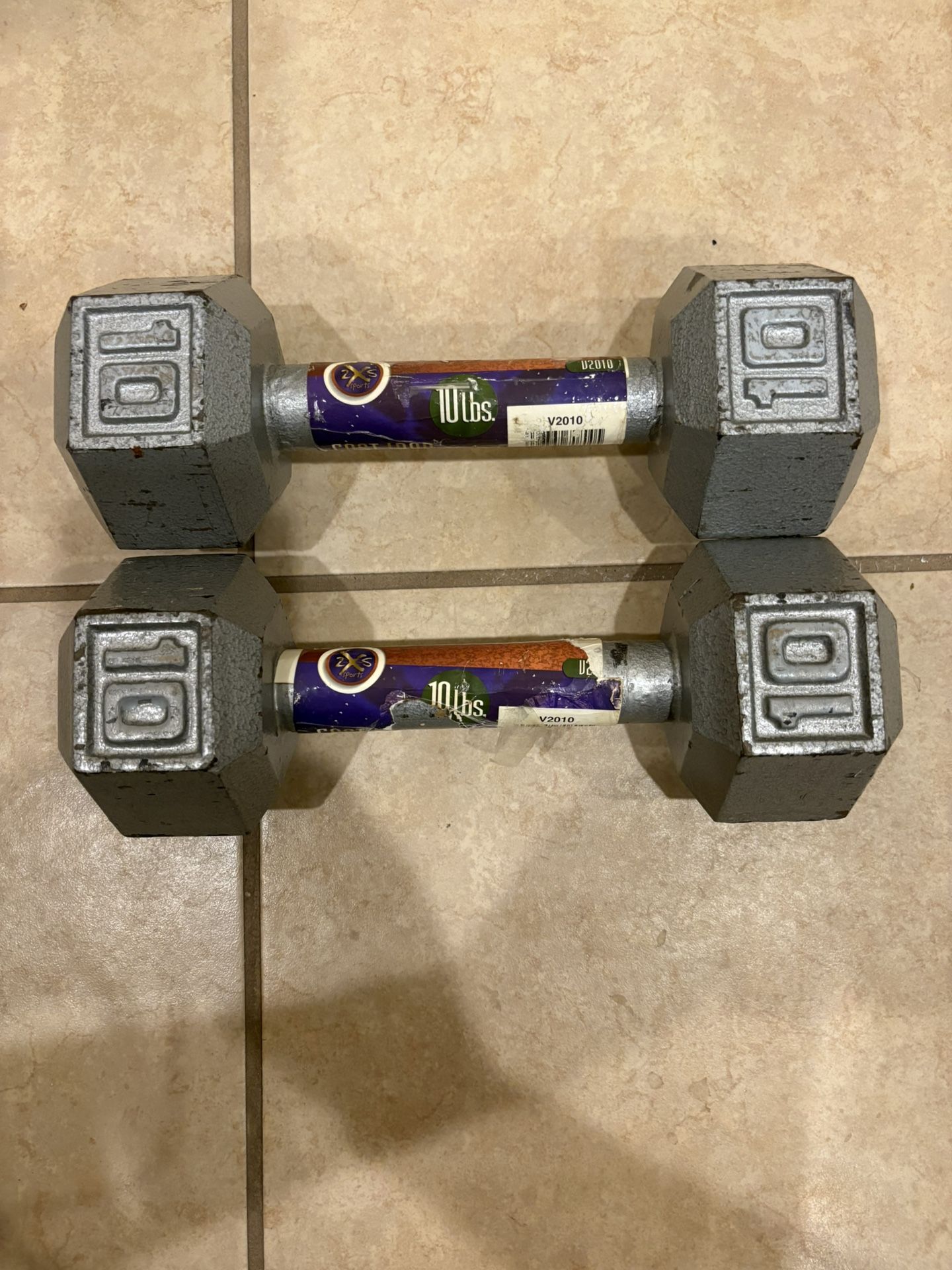 10 lb Cast Iron Dumbbells