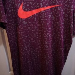 Nike Purple 'Playbook' Pattern Football W/ Logo T-Shirt