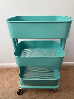 IKEA RÅSKOG Utility Cart Turquoise