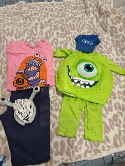 Mike Wazowski Disney Pixar size 2T and BOO costum set