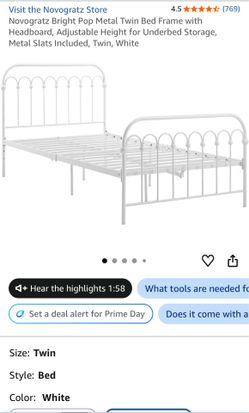 Set of two white twin beds $80 for both or $40 each
