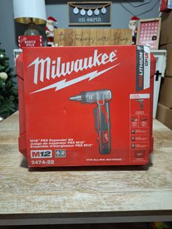 Milwaukee
M12 12-Volt Lithium-Ion Cordless PEX Expansion Tool Kit with (2) 1.5 Ah Batteries, (3) Expansion Heads and Hard Case