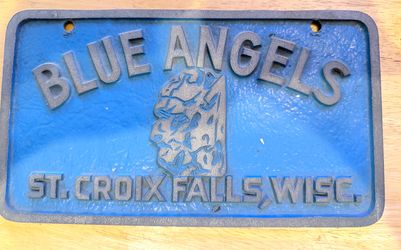 Rare 1950s Speed Gems Minneapolis Cast Plaque St. Croix Falls Blue Angels