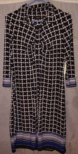 Laundry by Shelli Segal Vintage Collared Long Sleeve Dress (L  12-14)