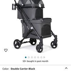 Double Pet Stroller for 2 Small Dogs or Cats