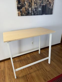 MITTZON Conference table, birch veneer/white, In Great Condition, Measurement Is On The Picture