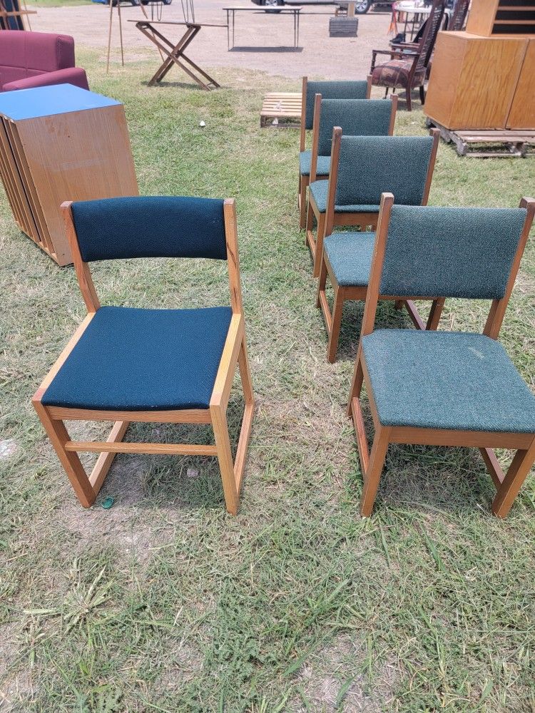 Medium Size Wood Padded Chairs