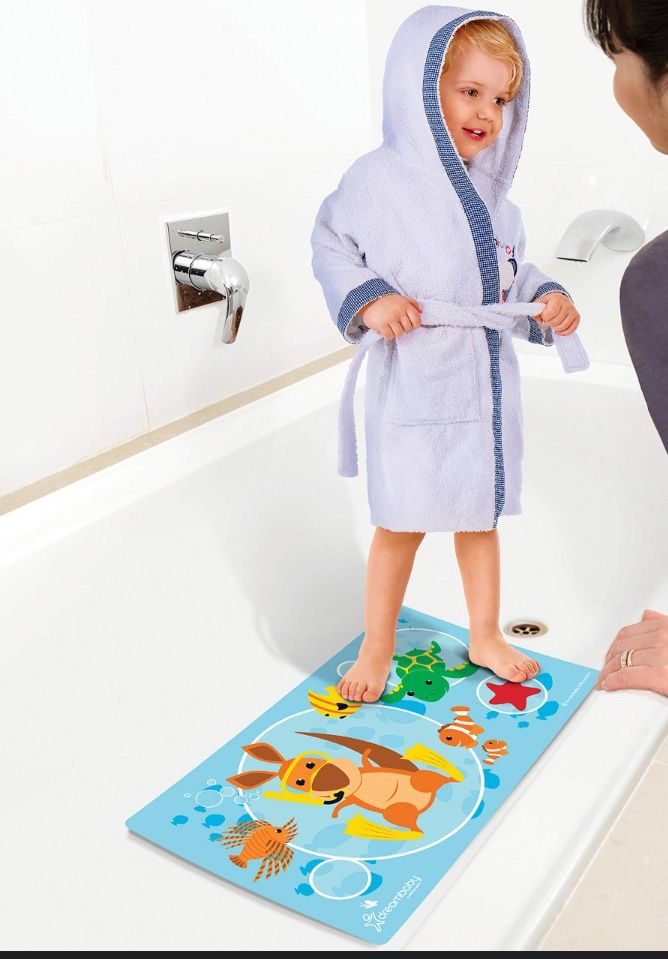 Dreambaby Watch Your Step Anti-Slip Bath Mat with Too Hot Indicator, Multicolor