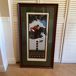 Art Deco Style Horse Racing Poster “Furminator Equestrian Classic “ …Sign …size with frame 25in/45in