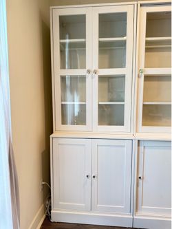 IKEA HAVSTA Storage cabinets w/glass doors (White)