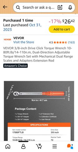Vevor Torque Wrench