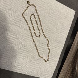 Plated Gold Chain 19” And Bracelet 7” Never Wear
