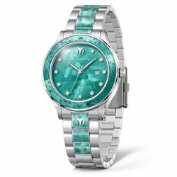 TechnoMarine Seafoam Glow Women's Watch 33mm Steel Green Invicta TM-725056