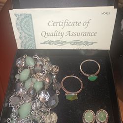 Vintage Seafoam Jewelry Set