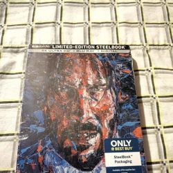 John Wick Chapter 3 Parabellum OOP 4K Ultra HD UHD Steelbook NEW BEST BUY RARE