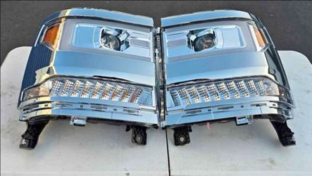 16-18 Chevrolet Silverado LED DRL Projector Headlights Luces Focos Micas Faros Faroles Headlamps Che