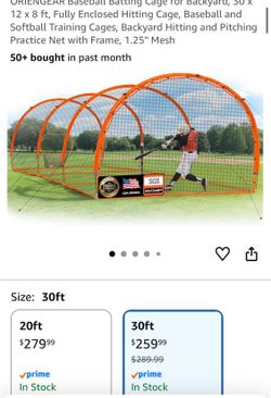 Batting cage and net and Matt and balls