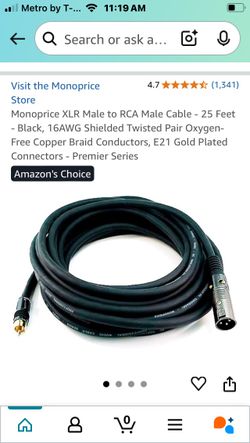 XLR To RCA Cables