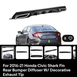 2016-2021 Honda civic rear bumper and fin