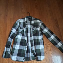 Vans Flannel Green/White