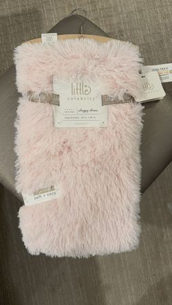 Brand New With Tags Little Celebrity Ultra Warm Soft & Cozy Reversible Shaggy Baby Throw Blanket 