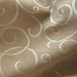 20 Yards Poly Chenille Jacquard Upholstery Home Decor Fabric Scrolls Golden 