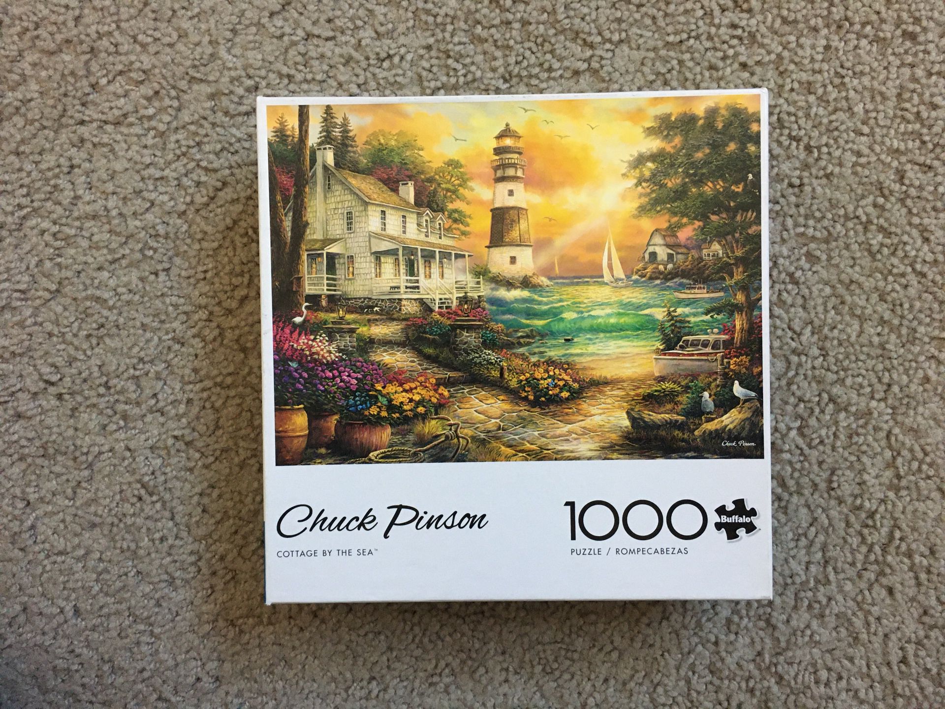 Jigsaw Puzzle COTTAGE BY THE SEA Buffalo NO MISSING PIECES