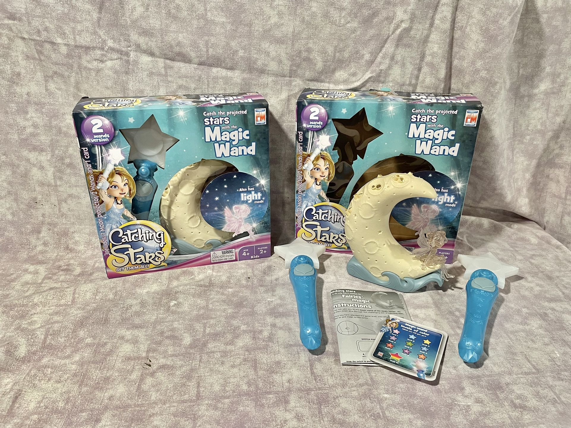 Catching Stars Game with Magic Fairy Wand and Moonlight Star Projector/Night Light