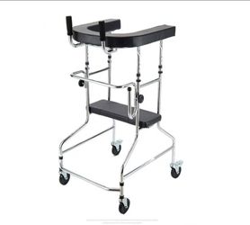 Walker for Seniors with Seat and Universal Wheels,Brakes,4 Wheel Walker with Armrest Support Cushions,Height Adjustable,Rolling Walkers Suitable for T
