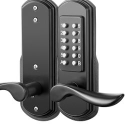 Elemake Keyless Door Lock with Keypad, Right Handed Mechanical Door Lock, Security Combination Digital Locks Stainless Steel 304 - NOT a Deadbolt, Nee