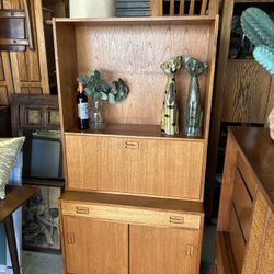 Mid Century Modern Danish Teak Wall Unit Bookshelf