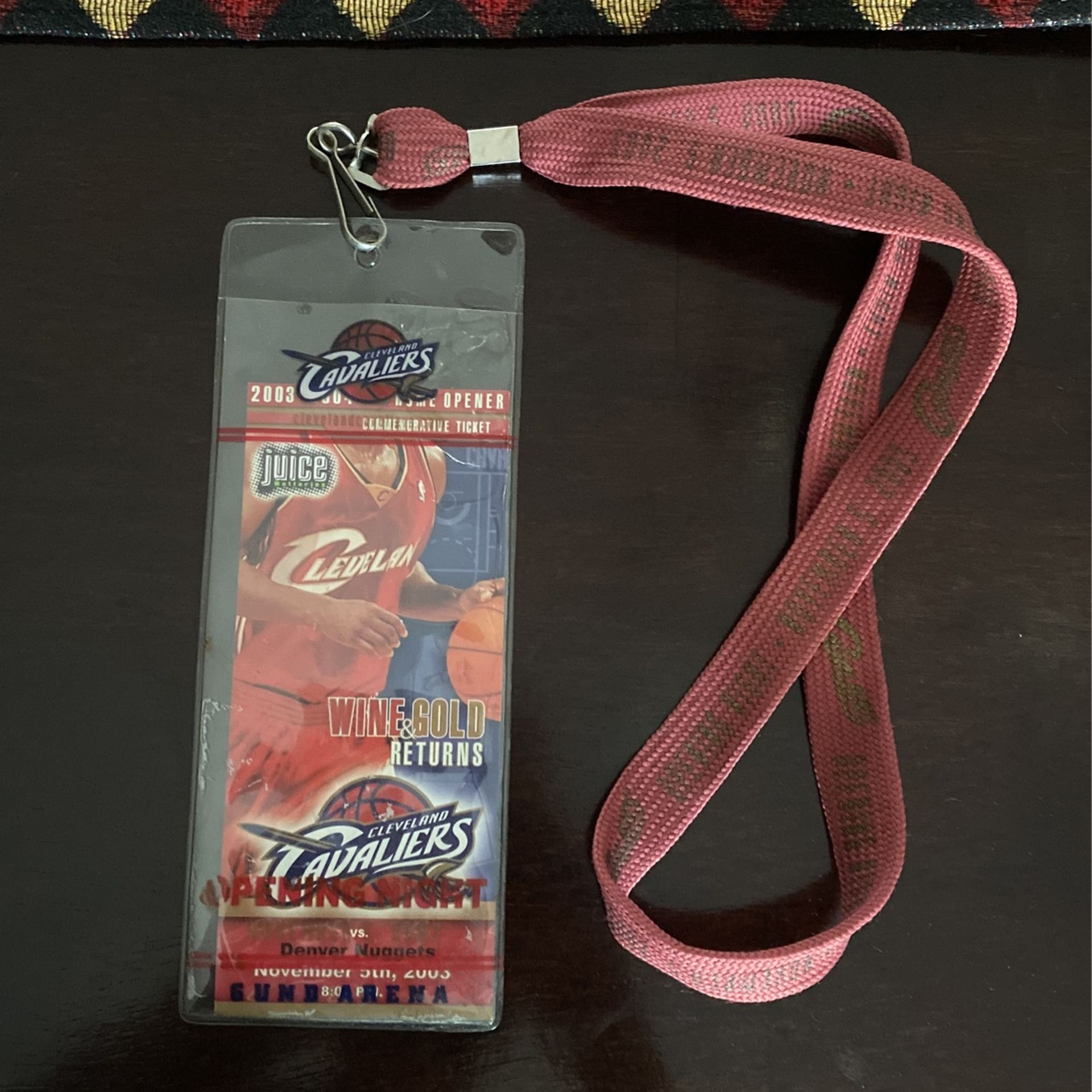 Commemorative home opener LeBron James cavs ticket