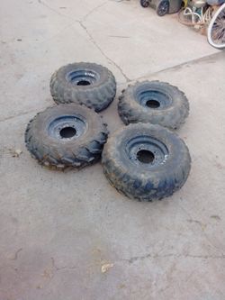 Set Of 4 Quad Tires And Rims 