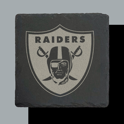 Raiders 4pc Set Stone Coasters Laser Engraved