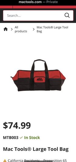 Mac Tools Bag