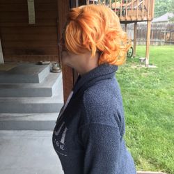 Orange Wig Short Haired