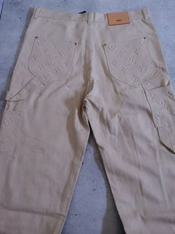 Louis Vuitton Monogram Workwear Denim Carpenter Pants Off-White