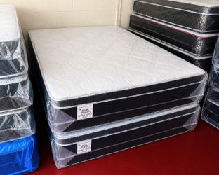 Brand New Queen Size Mattress Pillow Top 14” Thick – Factory Direct! Also available in Twin, Full & King. Ask about our Same-Day Delivery 🚚