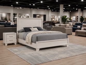 Queen Bed and Night Stand