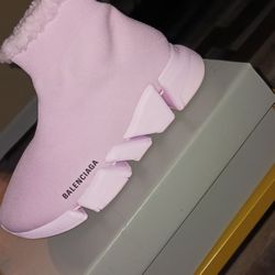 Balenciaga Speed 2.0 Fur Pink (Women's) 