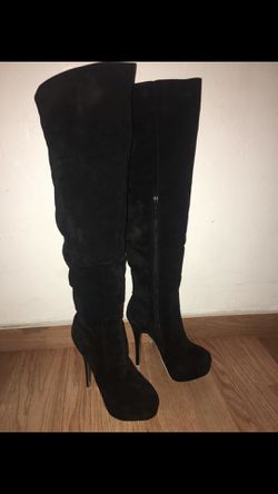 Thigh high heel boots