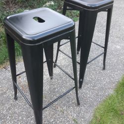 Industrial Metal Stackable Black Steel Stools Several Available Price Is Each