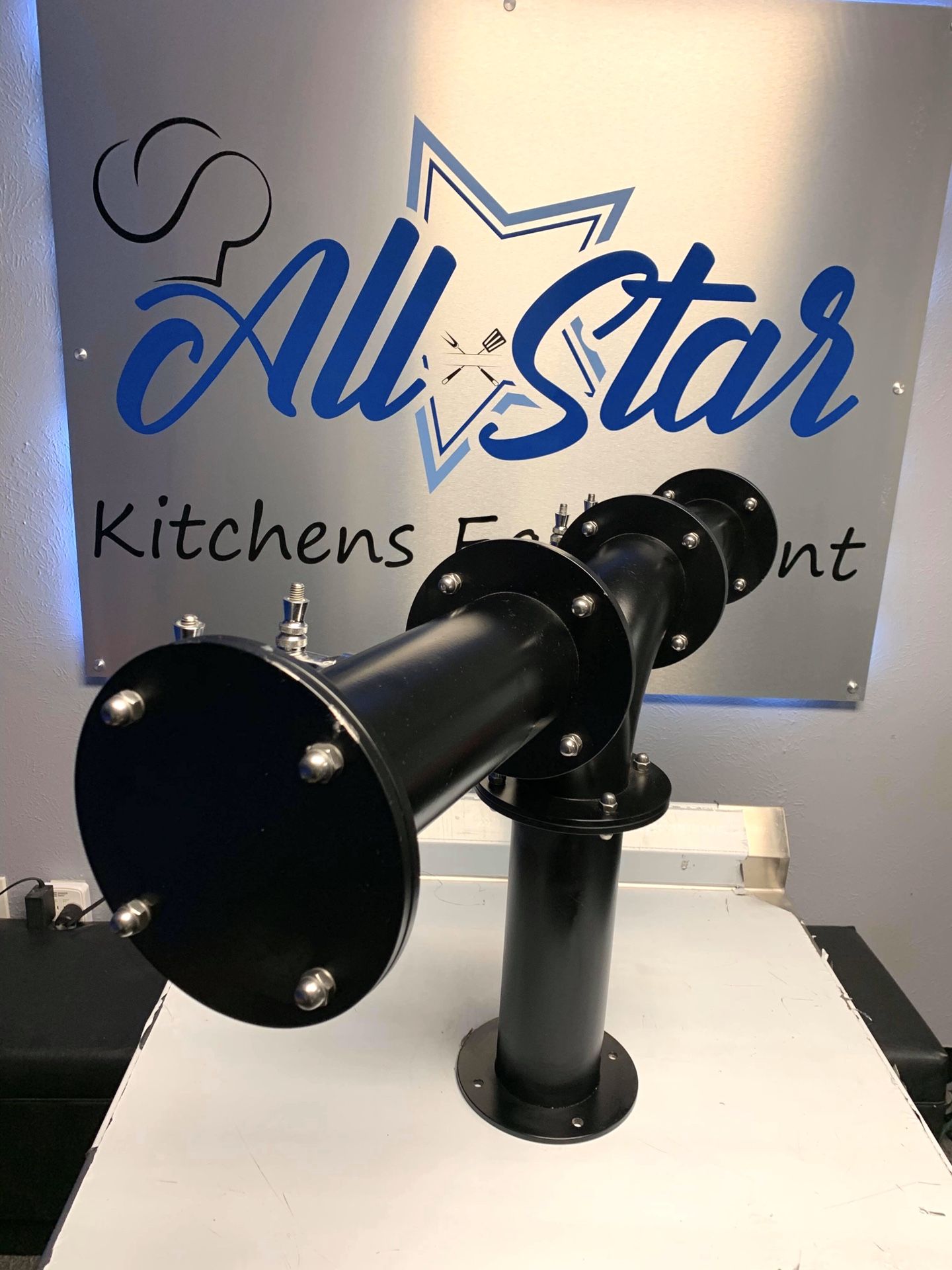 Micro Matic Custom 37 1/2”X22” “Y” 4 304 Faucet Taps Black Coated