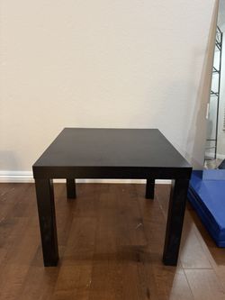 Black Square Wood Table 