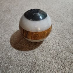 Polished Marble or Granite Sphere Deco Striped Heavy 4” Stone Ball 3 lbs
